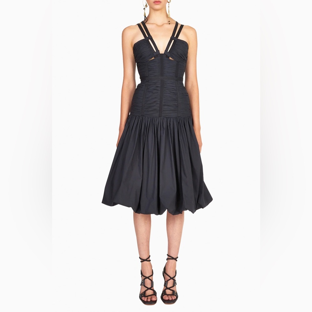 Ulla Johnson Kaia Strap-detail V-neck Dress - NWT